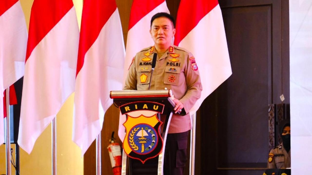 Kepala Polda Riau Irjen Mohammad Iqbal saat membuka Rapim Polda Riau.
