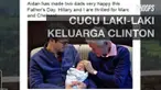 Hillary Clinton dan Bill Clinton sedang menikmati kebahagiaan karena mendapatkan cucu laki-laki yang menggemaskan