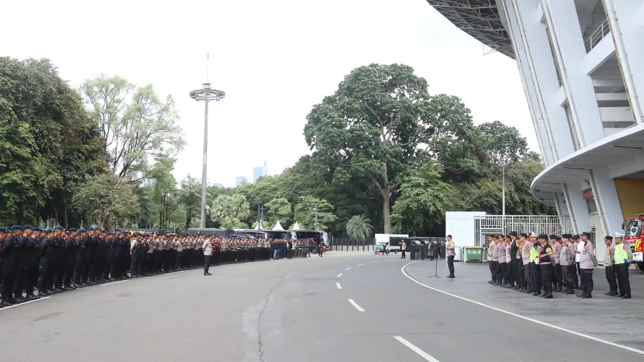 Persija Jakarta melawan Persijap Jepara di Stadion Utama Gelora Bung Karno (SUGBK), Senayan, Jakarta