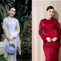 Biasa berkiblat pada K-Pop, akhir-akhir ini Ayu Ting Ting sering tampil ala wanita Melayu dengan baju kurung. Mulai dari saat lebaran, kondangan, hingga tunangan, berikut potretnya. [@Instagram/ayutingting92].