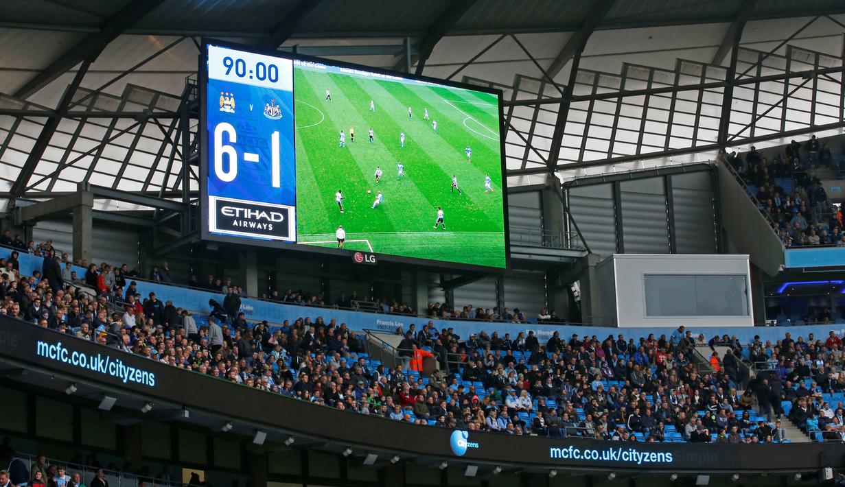 Hasil Akhir Manchester City vs Newcastle United pada lanjutan Liga Premier Inggris di Etihad Stadium, Sabtu (04/10/2015).  Manchester City menang 6-1. Reuters / Carl Recine.