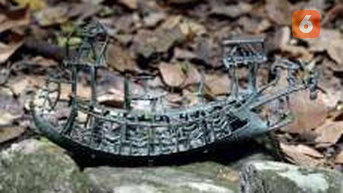 Foto : Jong Dobo atau perahu kecil yang dipercayai berasal dari India (Liputan6.com/Dion)