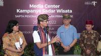 Menparekraf Sandiaga Uno menghadiri kegiatan sosialisasi sadar wisata dalam rangkaian kunjungan kerjanya di Lombok, Nusa Tenggara Barat, Sabtu (25/6/2022) lalu.