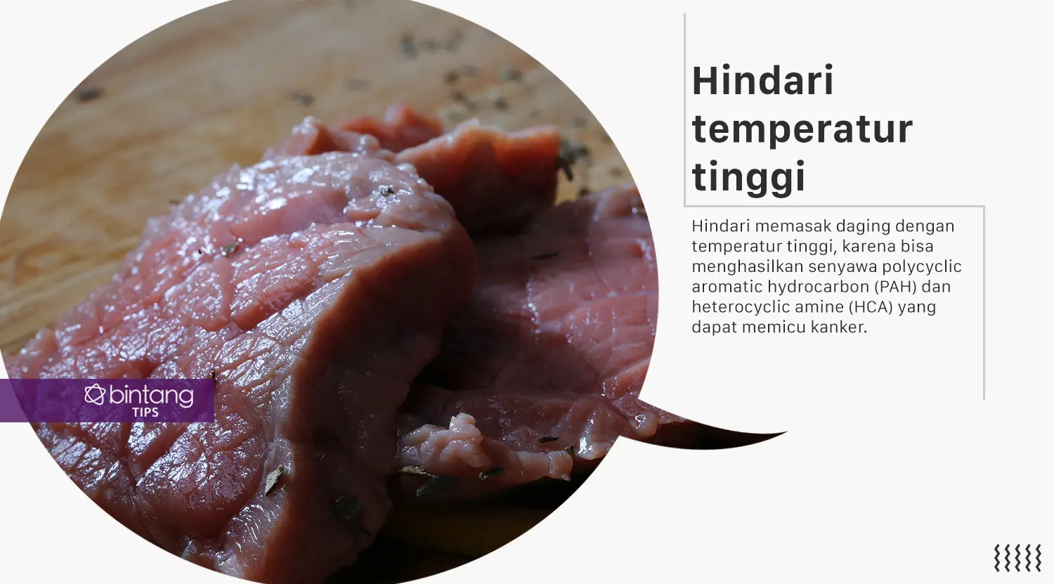 Trik memasak daging agar terhindar dari risiko kanker. (Foto: Adrian Putra, Digital Imaging: M. Iqbal Nurfajri/Bintang.com)