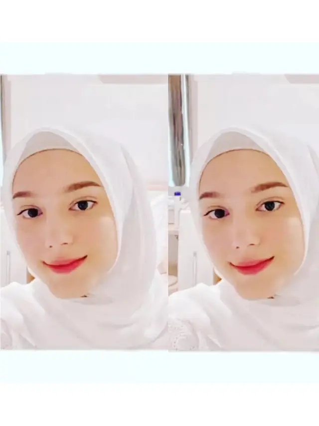 Istri Aditya Zoni, Yasmine Ow tampil cantik menggunakan hijab.