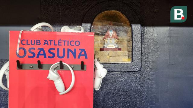 Patung Saint Fermin di Stadion El Sadar