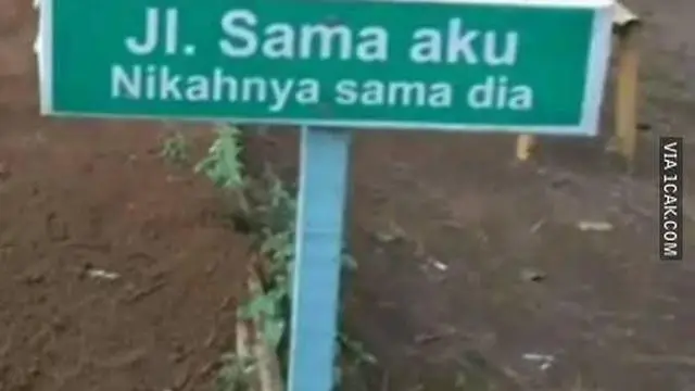 Nama jalan nyeleneh (Ist)