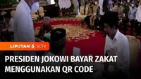 Presiden Joko Widodo dan Wakil Presiden Ma'ruf Amin beserta sejumlah menteri Kabinet Indonesia Maju menunaikan kewajiban zakat di Istana Negara, Jakarta.