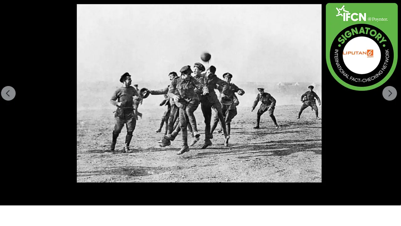 Ini Kebenaran Foto Tentara Jerman dan Inggris Main Sepak Bola di Natal 1914