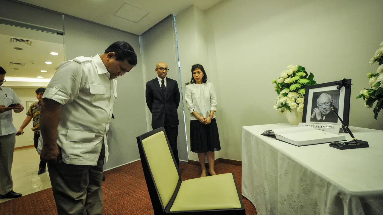 Penghormatan Terakhir Prabowo Subianto untuk Lee Kuan Yew