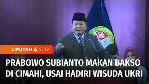 VIDEO: Prabowo Subianto Hadiri Wisuda Universitas Kebangsaan RI dan Santap Bakso di Bandung