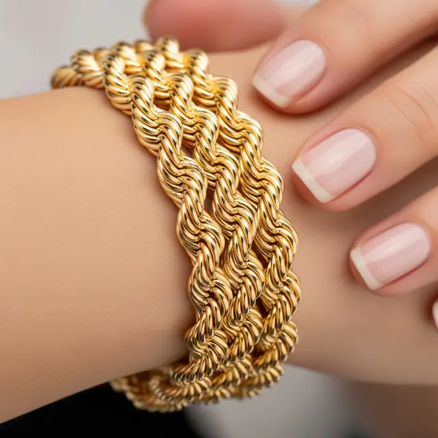 Model Gelang Emas untuk Dipakai Kerja Formal (AI)
