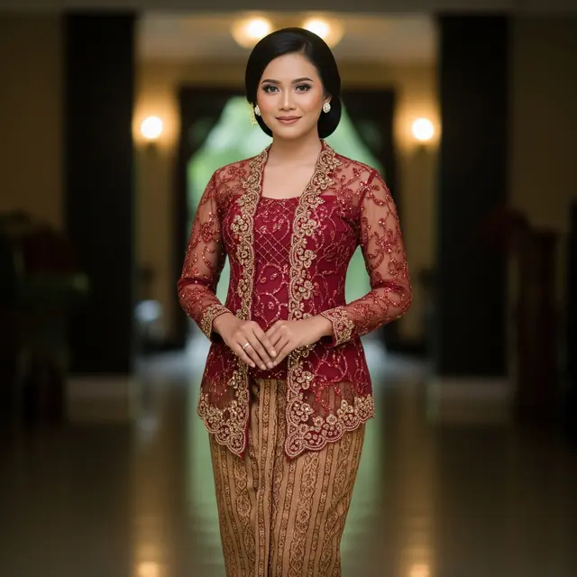 Panduan Memilih Warna Kebaya Rok Plisket yang Paling Cocok untuk Kulit Sawo Matang (Image by Gemini AI)