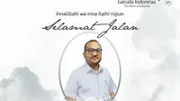 Direktur Human Capital Garuda Indonesia Salman El Farisiy,eninggal di usia 42 tahun pada Senin, (1/1/2024). (dok Garuda Indonesia)