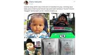 Postingan foto yang menunjukkan seorang bayi bernama Toyota Fortuner Tangguh (FB ID42NER - Toyota Fortuner Club of Indonesia)
