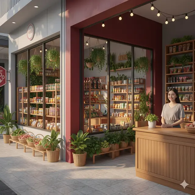 Inspirasi cat warna warung sembako