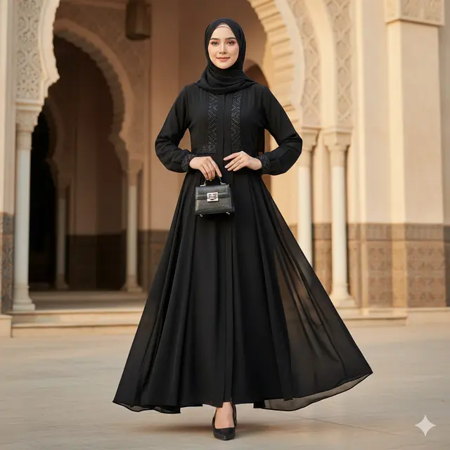 Model Gamis Abaya Hitam