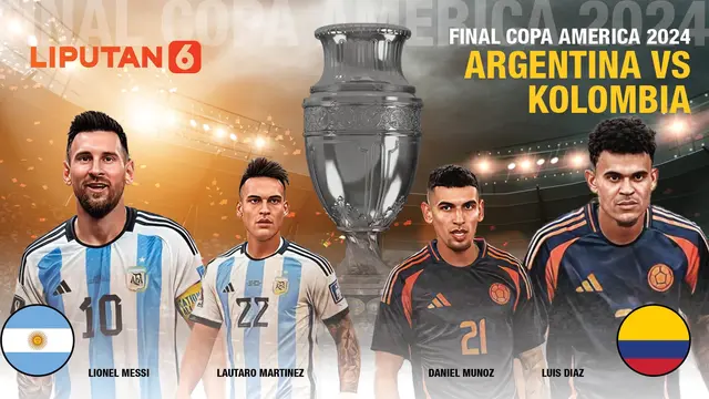 Banner Final Copa America 2024 Argentina vs Kolombia