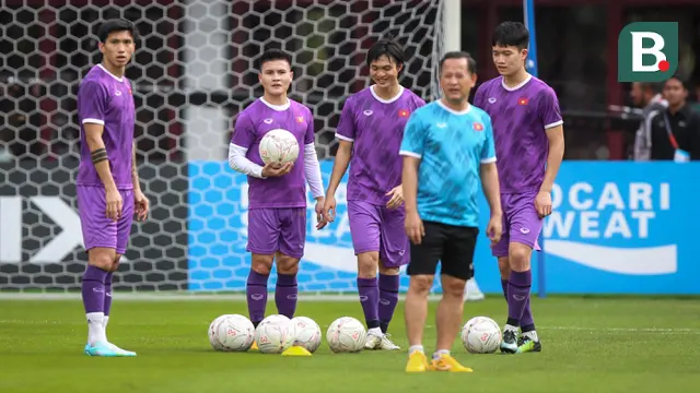 Official Training Timnas Vietnam Jelang Laga Semifinal Piala AFF 2022 Melawan Timnas Indonesia