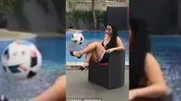 Aksi Free Style Bola Gadis Seksi Ini Memukau Netizen