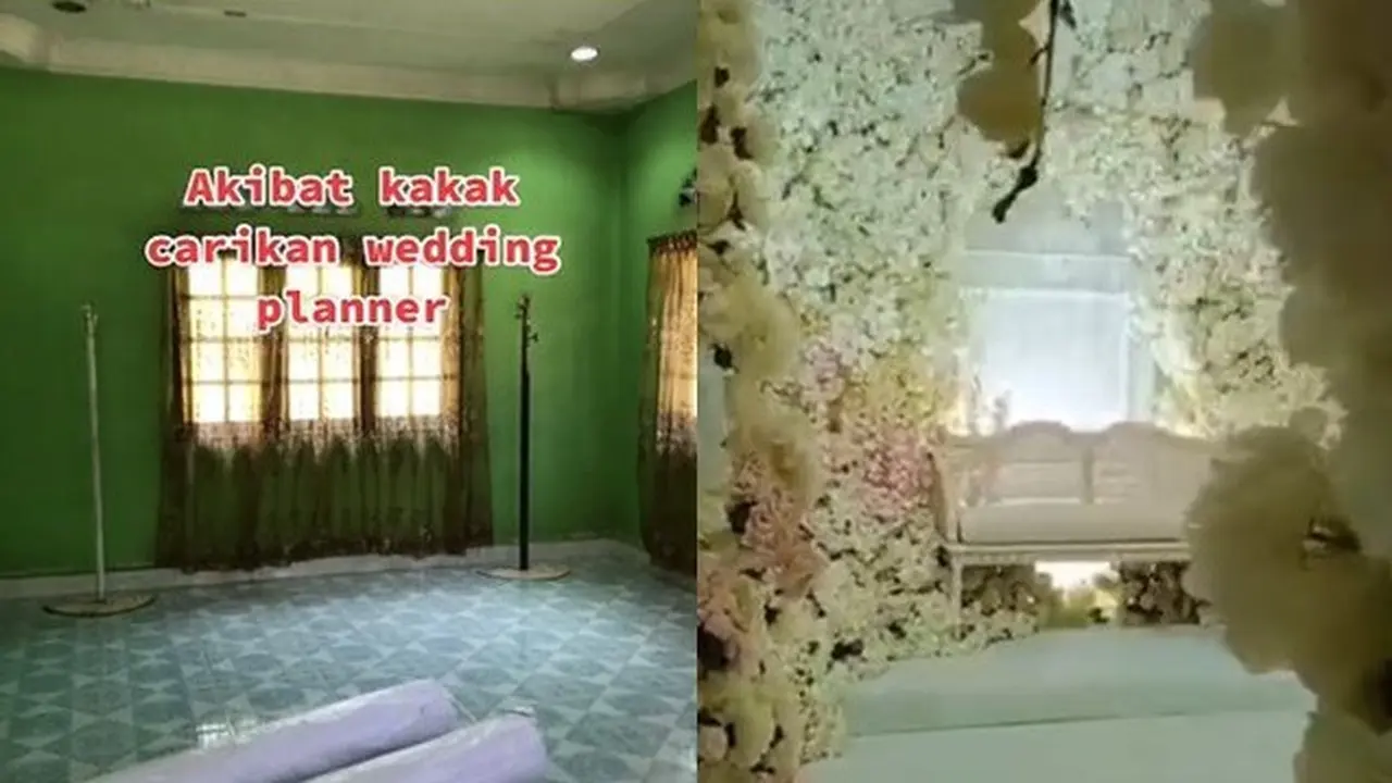Dekorasi Pelaminan Dibuat di Rumah, Hasilnya Bak Berada di Hotel Mewah