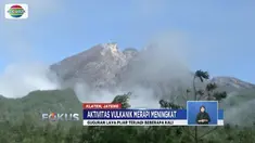 Abu dan lava pijar dari Gunung Merapi mengarah ke Sungai Gendol, warga diimbau waspada.