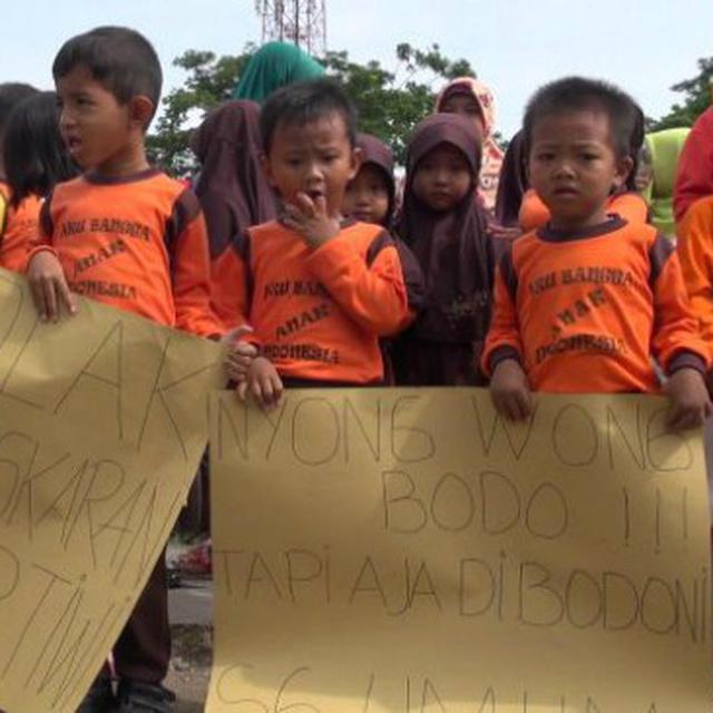 Duh Anak Tk Ikut Ikutan Demo Di Tegal Regional Liputan6 Com