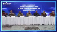 Konferensi pers PT Bank Syariah Indonesia Tbk (BRIS), Kamis (25/8/2022) (Foto: tangkapan layar/Pipit I.R)