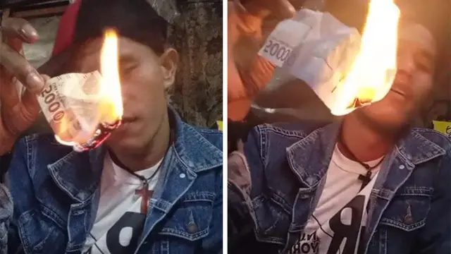 Pria Bakar Uang Saat Siaran Langsung di Facebook, Ancamannya Bisa Denda dan Pidana