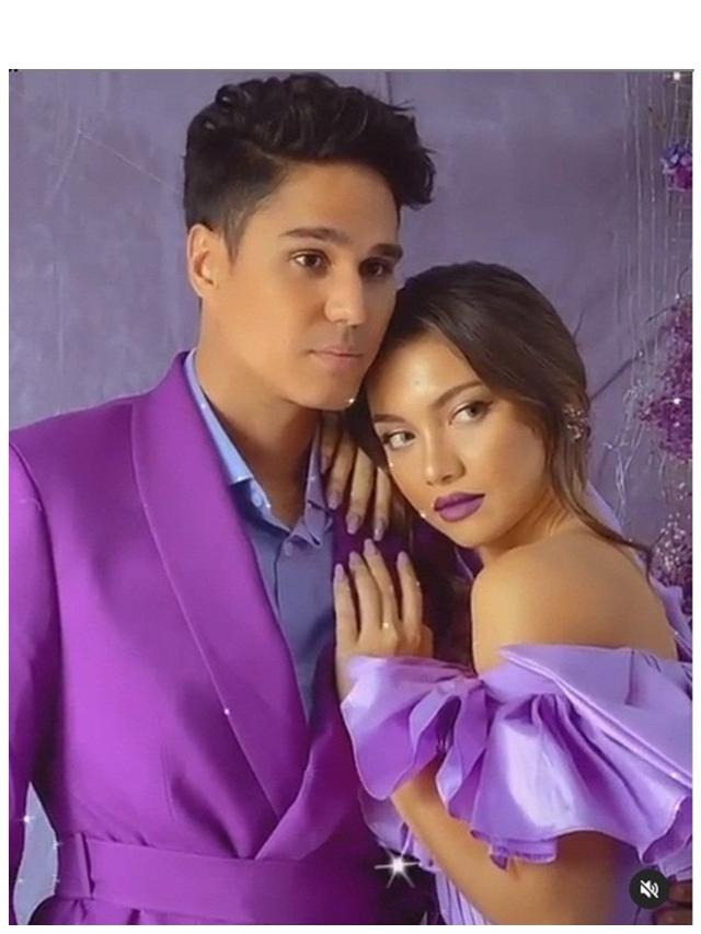 Serba Ungu, Ini 7 Gaya Pemotretan Angela Gilsha dan Mischa Chandrawinata