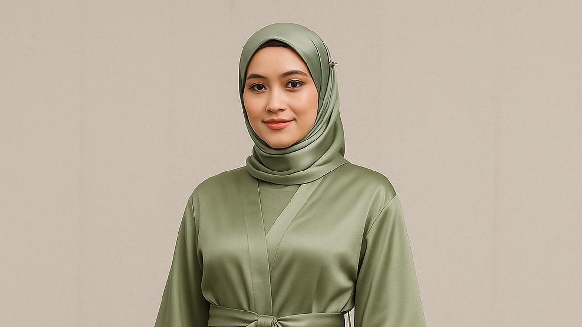 5 Model Tunik Brokat 2025 untuk Hijaber yang Berbadan Gemuk, Tampil Tetap Stylish