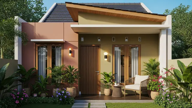 Model Rumah Mungil dengan Teras Depan Cantik