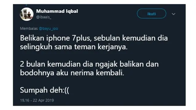 Curhatan Netizen Saat Jadi Bucin