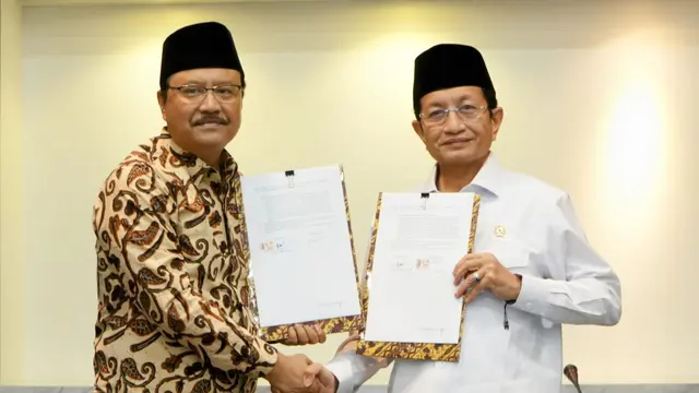 Kemensos dan Kemenag RI tanda tangani MoU Sekolah Rakyat pada Selasa (11/3/2025)