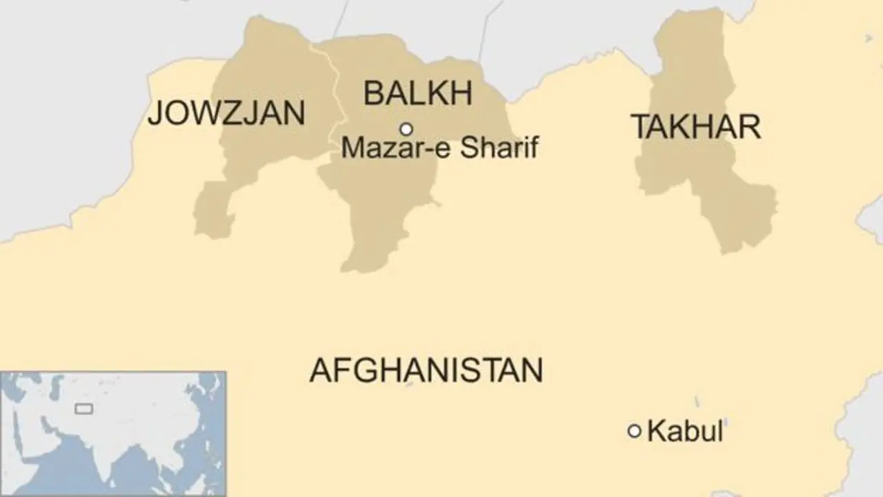 Lokasi serangan Taliban di markas militer di Afghanistan. (BBC)