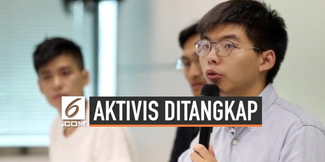 VIDEO: Lagi, Aktivis Hong Kong Joshua Wong Ditangkap Polisi