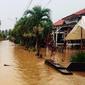 Kondisi pemukiman warga di Kecamatan atinggola usai diterjang banjir