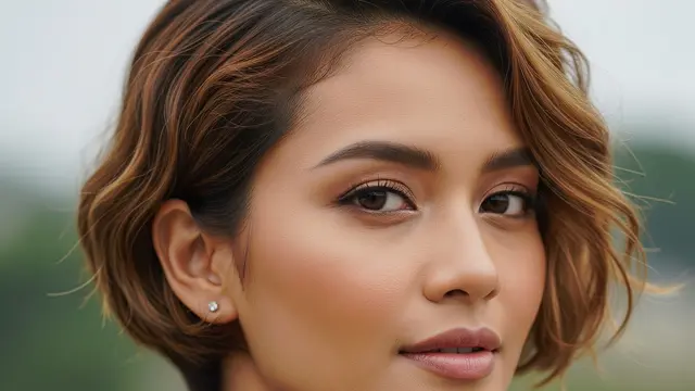 Model Rambut Pendek Ikal Tipis