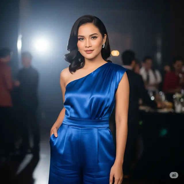 One Shoulder Jumpsuit Elegan