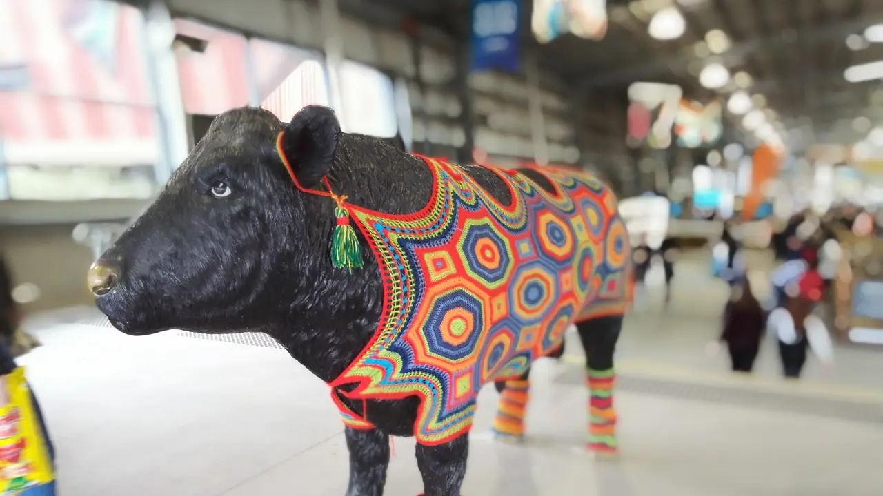 Simbol sapi di pameran Royal Melbourne Show di Melbourne, Victoria, Australia. (Liputan6.com/Tanti Yulianingsih)