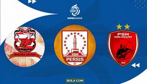 Madura United, Persis Solo, PSM Makassar. (Bola.com/AI Generated)
