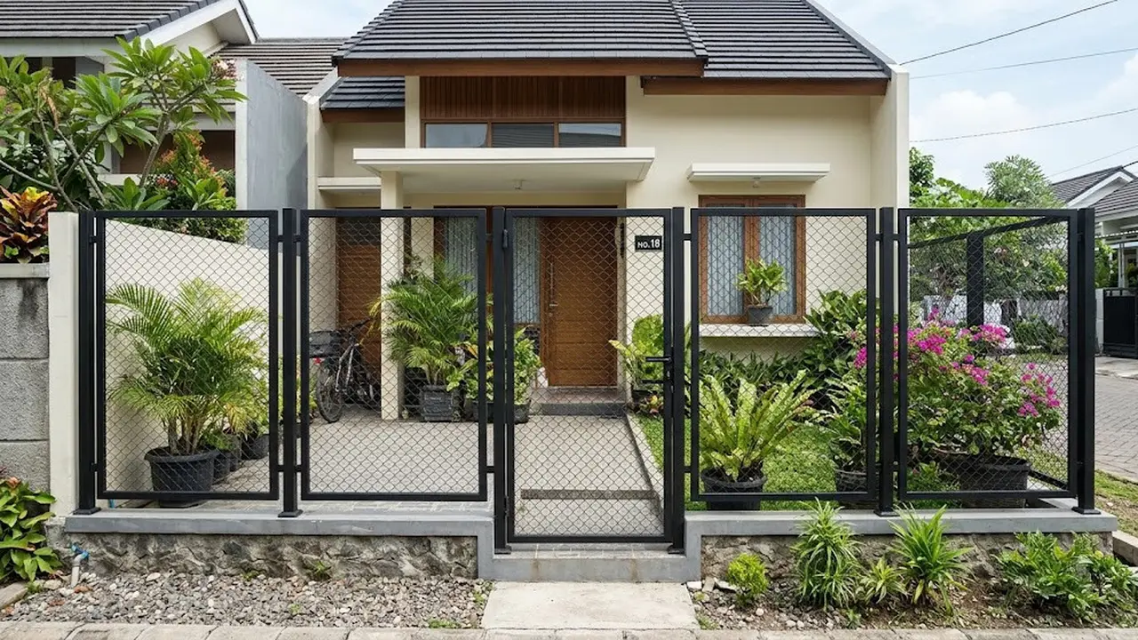 Pagar Wiremesh dengan Rangka Besi