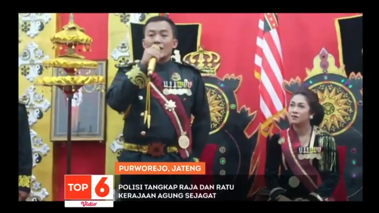 Raja & Ratu Kerajaan Agung Sejagat Ditangkap Polisi Hingga Investasi Abal-Abal Libatkan Artis. sumberfoto: SCTV