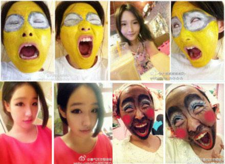 Makeup bisa membuat Anda terlihat unyu, tapi juga bisa membuat Anda tampak super konyol (c) Weibo.com