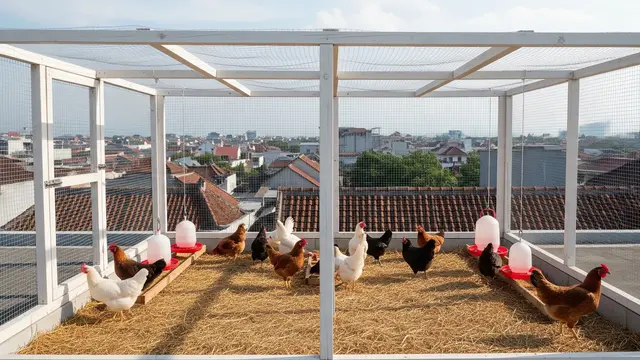 Tips Membuat Kandang Ayam di Rooftop Agar Tidak Bau dan Tetap Higienis