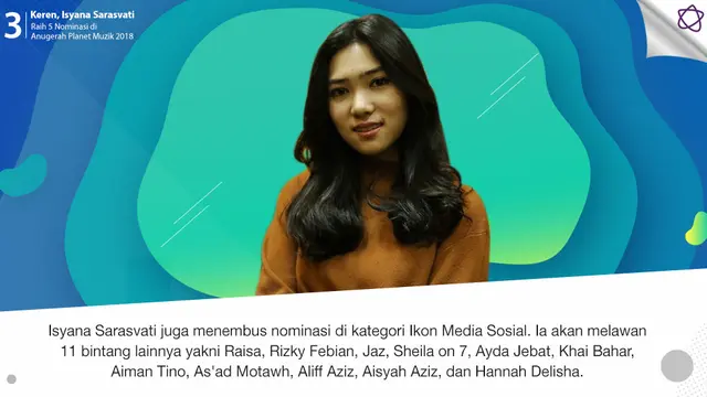 [Bintang] Keren, Isyana Sarasvati Sabet 5 Nominasi di Anugerah Planet Muzik 2018