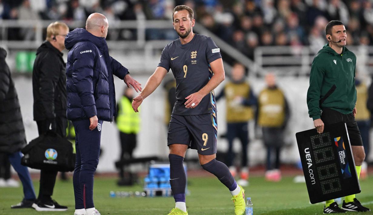 Skor 3-1 untuk kemenangan Inggris bertahan hingga akhir pertandingan. (Jonathan NACKSTRAND/AFP)