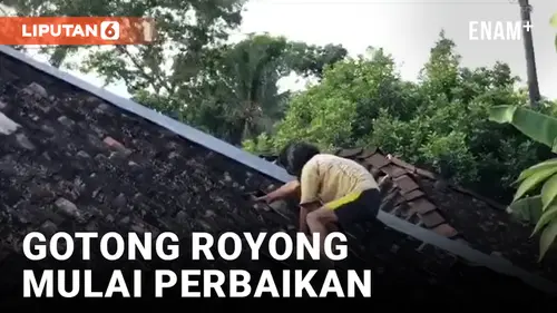 VIDEO: Warga Mulai Gotong Royong Lakukan Perbaikan Rumah Akibat Gempa Yogya