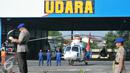Barisan pasukan kepolisian saat upacara HUT Pol Airud ke-65 di Ditpoludara, Pondok Cabe, Tangerang Selatan, Selasa (1/12). (Liputan6.com/Yoppy Renato)