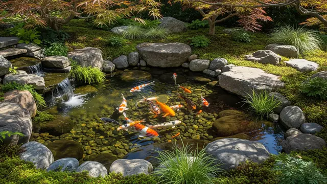 Desain Kolam Ikan Minimalis Tanpa Tepi Tajam/AI Generated